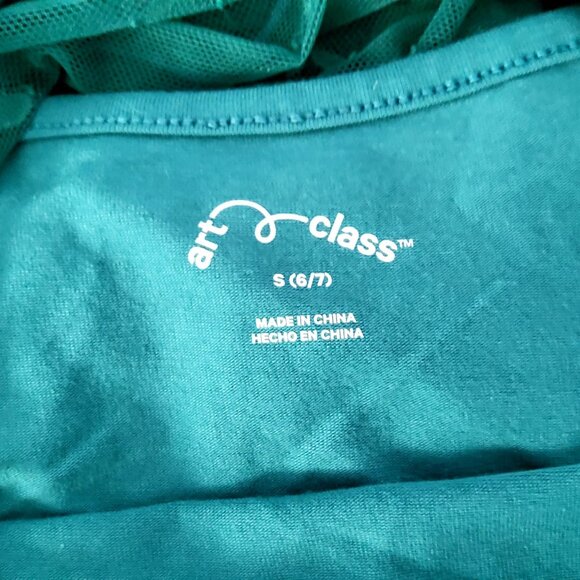 Art Class Green Floral Lace Long Sleeve Comfortable cotton lining Top Size (6/7) - Picture 5 of 7